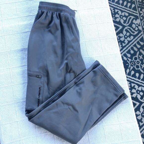 Under Armour Other - Under Armour Men's Medium Gray Polyester Joggers With Pockets Zip Closures Lined